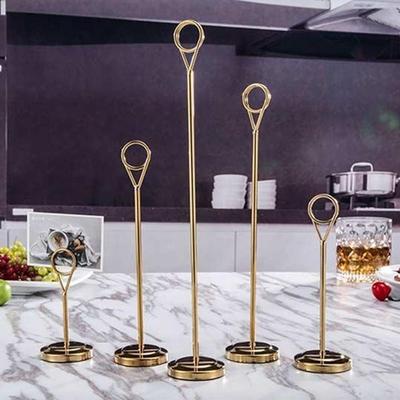 Desktop Decoration Photo Clip Memo Postcard Picture Clip Students Gift Card Holder Round Stainless Steel Table Number Holder
