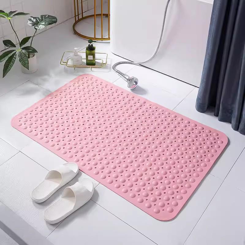 TPE Rutschfeste Duschmatte für Schwangere - Sicherheits-Saugfuß-Badematte mit Abfluss und Massage-Fußpolster