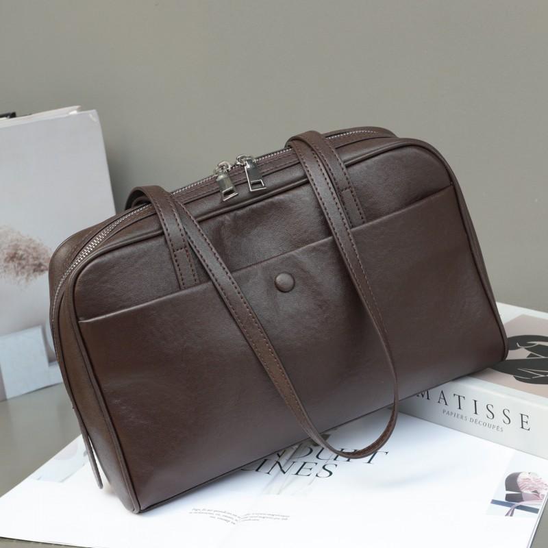 

Korean Version Pillow Bag Women s Vegetable Tanned Cowhide Retro Shoulder Work Commuting Hand-held Large Capacity Tote