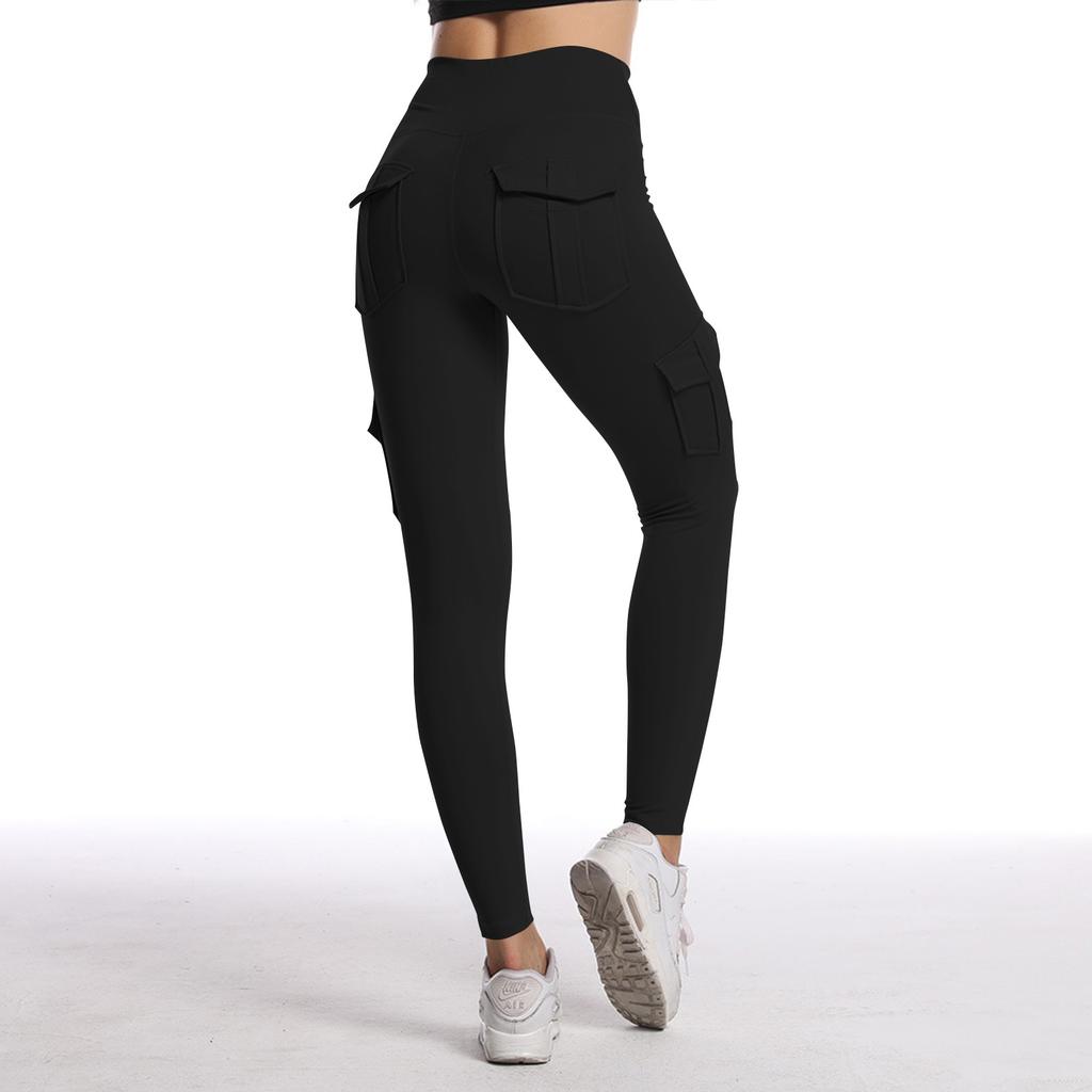 Women's Fashion Solid Color Yoga Pants High Waisted Skinny Sweatpants Fitness Pants
