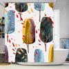 Watercolor Trees Shower Curtain Set Soft Fabric for Bathroom Decorations Available In Multiple Sizes Colors