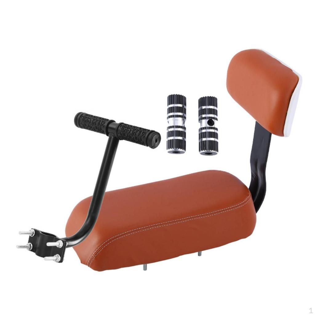 Rear Child Seat with Backrest Cushioned Two-Wheeler Cushion for Kids