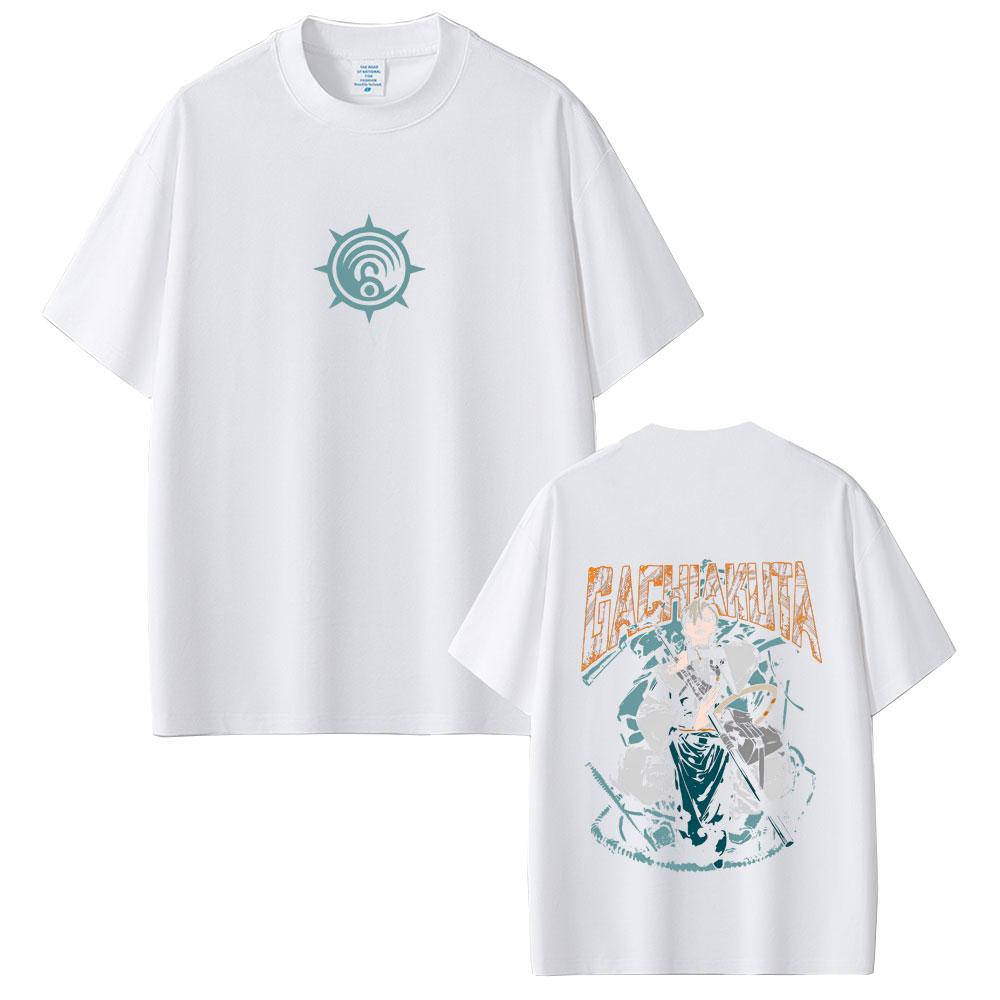 Hot Anime Gachiakuta Zanka Merch T Shirts Unisex Women Fashion Cosplay Oversized Streetwear Unisex High Quality Soft Cotton T-shirt