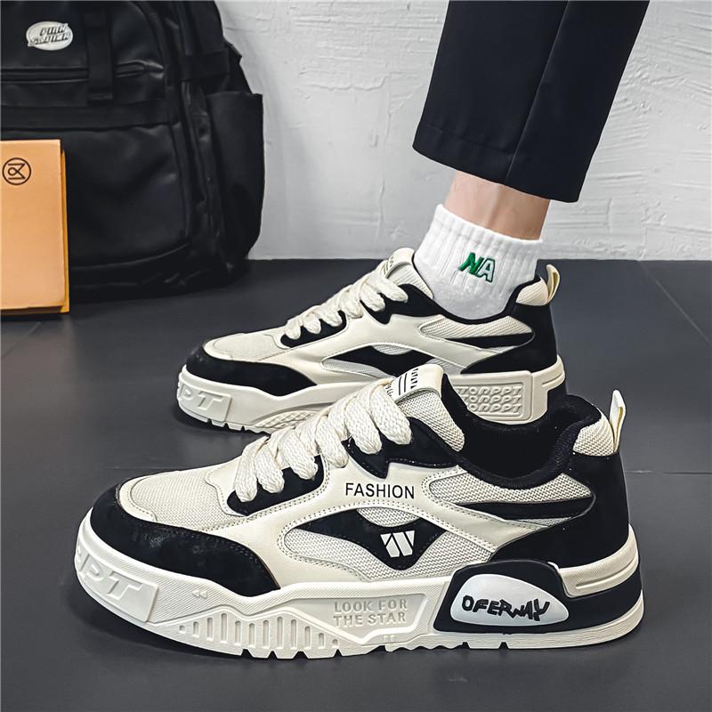 

Модные кроссовки мужские дышащие плоские мужские туфли летние уличные туфли из вулканизированной кожи мужские повседневные туфли 44 чёрный