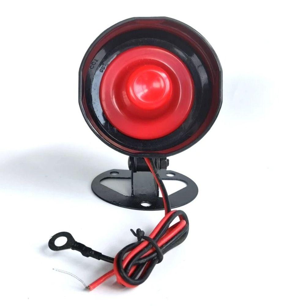12V Car Alarm Horn Black Trumpet Alarm Siren Loud Car Alarm Siren Scooter