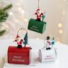 Iron Christmas Santa Claus Bell Painted Xmas Tree Decorations Car Pendant  Grocery Store