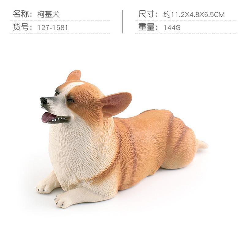 Simulation Animal Dog 6 Models Golden Retriever Teddy Shepherd Shiba Inu Corgi Pet Famous Dog Ornament Toy