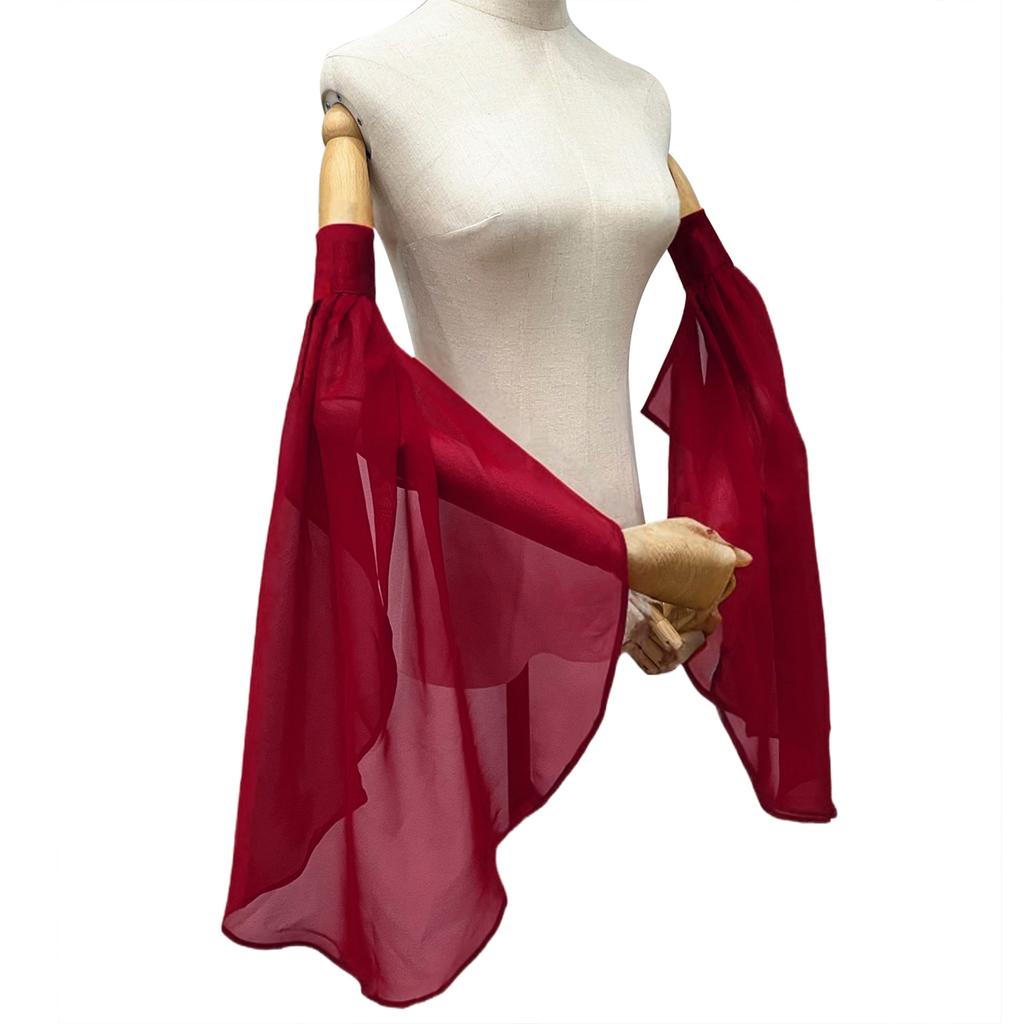 Bride Bishop Sleeve Elegant Arm Cover Simple Long Sleeve Decorative Tulle for Wedding False Simple Gloves Sheer