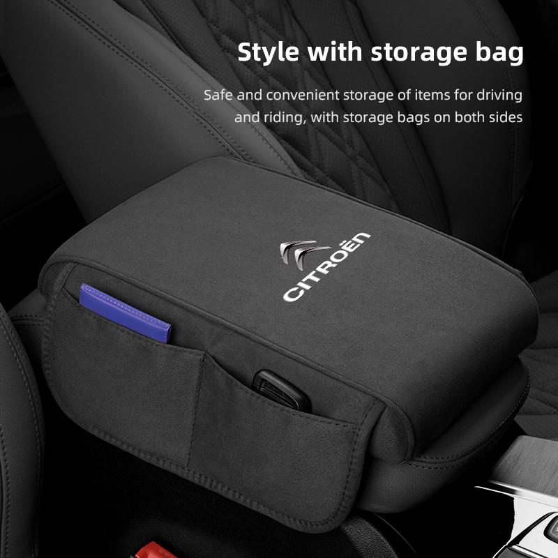 Suede Car Interior Armrest Box Mat Center Console Accessories For Citroen C1 DS3 C2 C3 Vts C4 Saxo C4L C5 C6 C8 Xsara C3-XR SEGA ajx256