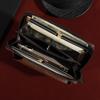 Men's Soft PU Leather Long Wallet Multi Card Card Holder Cash Purse Clutch Bag Ultra Thin Wallet Money Clip with Mobile Wallet
