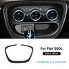 For Fiat 500L 2012 2013 2014 2015 2016 2017 LHD RHD Real Soft Carbon Fiber Car Central Control AC Inner Outer Frame Trim Sticker.