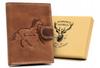 Large, Vertical Leather Men's Wallet With Snap Closure - Always Wild