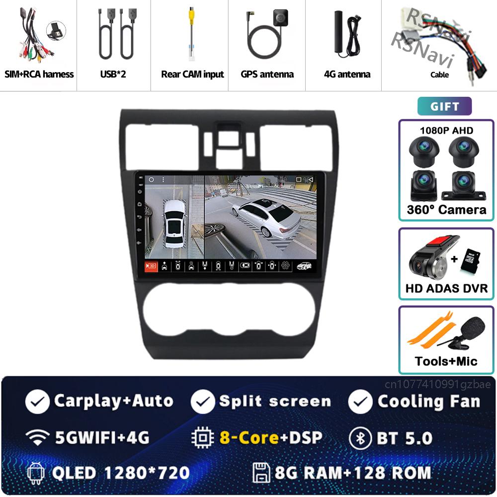 Android 14 Carplay Car Radio For Subaru WRX Forester 4 SJ 2016 - 2022 Multimedia Video Player Navigation GPS Stereo 2Din DVD DSP