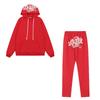 Synaworld American Casual Sportswear - Thick Fleece Men's and Women's Matching Hooded Sweatshirt and Slim-fit Pants Set for Autu