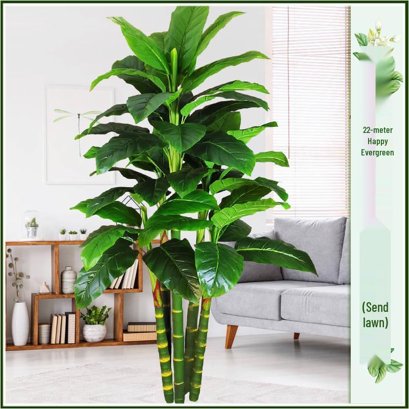 Large Indoor Evergreen Bonsai: Fake Plastic Tree Decor for Living Room.