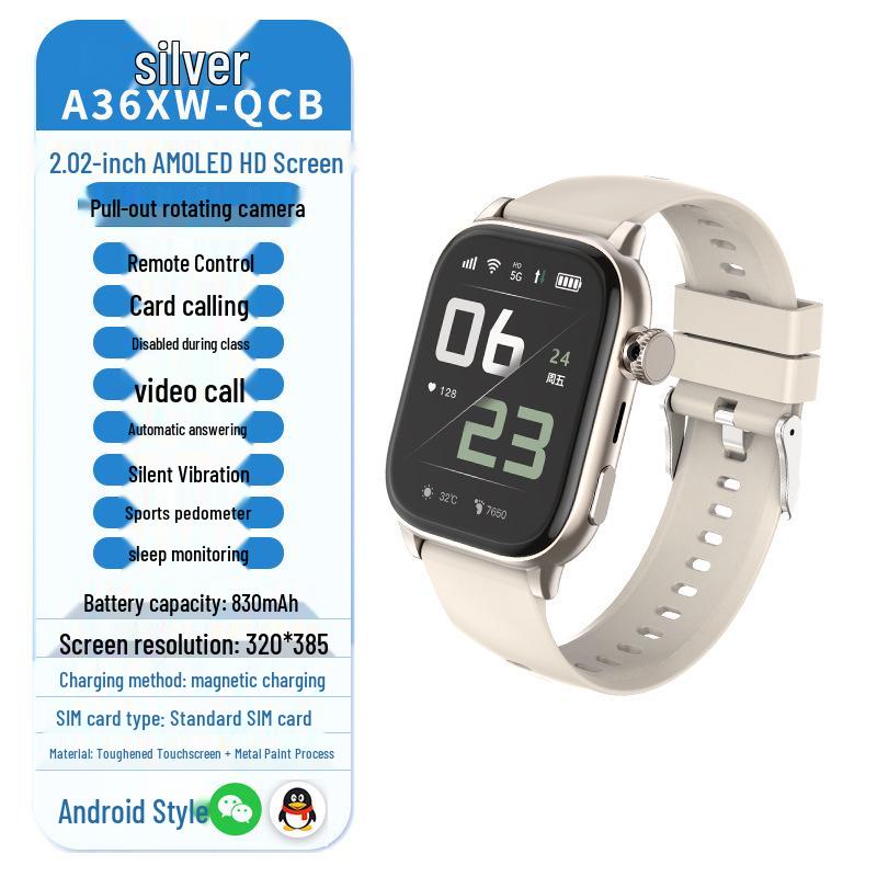 Middle School Student Smartwatch: Kids' Video, GPS, SIM Dual Call.