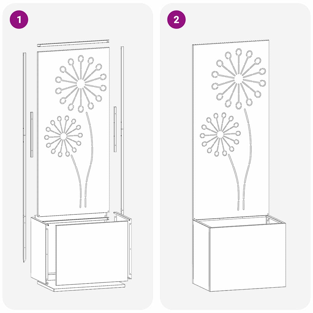 Garden Privacy Screen Canvas Silver 50 X 150 Cm Stainless Steel