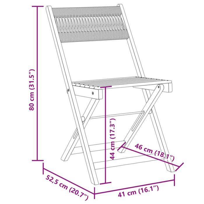 VidaXL Ensemble de bistro 3 pcs noir polypropylène et bois massif, ensemble de bistro de jardin, ensemble de balcon, 3281745