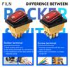 on off 30A/250V Heavy Duty 4 Pin DPST IP67 Sealed Waterproof T85 Auto Boat Marine Toggle Rocker Switch with LED 12V 220V 30x22