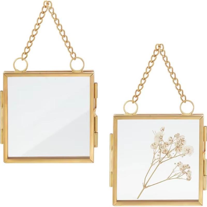 Eenvoudig Metalen Fotolijstje, Hoge Transparantie Glazen Fotolijst, Plantenspecimen en Gedroogde Bloem Bewaarframe