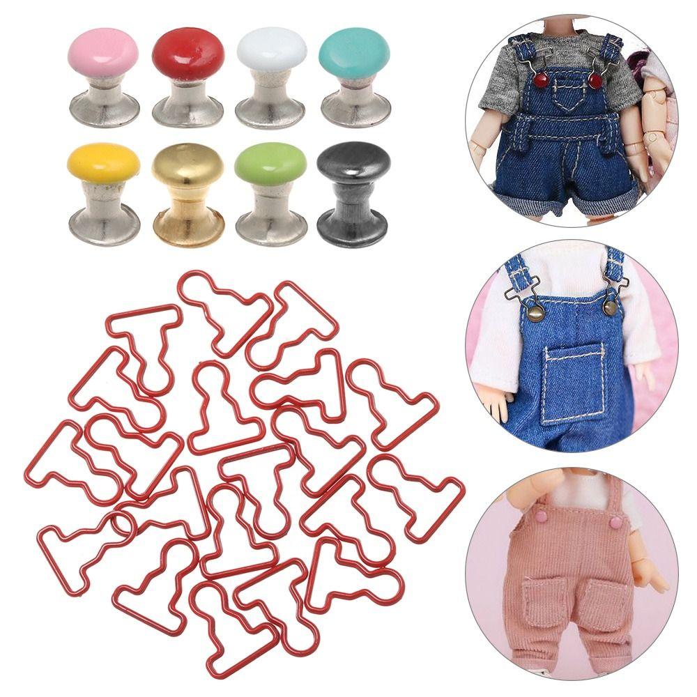 Toys Sewing Accessory DIY Doll Belt Buttons Metal Buckle Trousers Bags Accessories Dolls Buckles