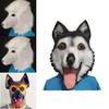Poodle Wolf Dog Husky Mask Latex Pet Dog Costume For Christmas And Halloween