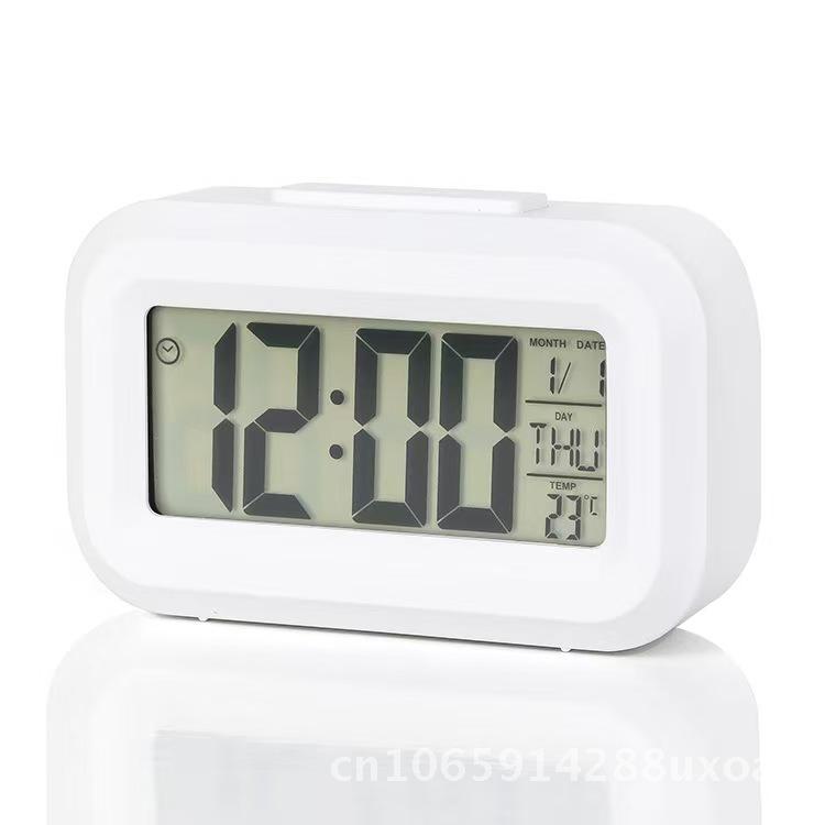 Luminous Cute Alarm Clock Modern Minimalist LED Display Multifunctional Mute Desktop Clock for Students Bedroom