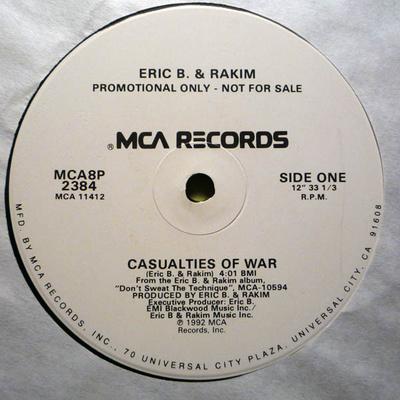 12inch Record ERIC B. & RAKIM - Casualties Of War MCA8P2384 MCA Records 1992 US Rap & Hip-Hop/R&B Used