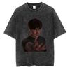 Vintage Washed T Shirt Tv Series The Sorcerer Will Byers American Actors Graphic TShirts Mens Short Sleeve Tshirts Streetwear