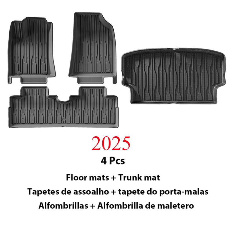 Car Floor Mats For BYD Dolphin Mini Seagulls EV 2024 Trunk Mats Waterproof Non-slip Carpet Back Seat Protector Boot Liner Tray