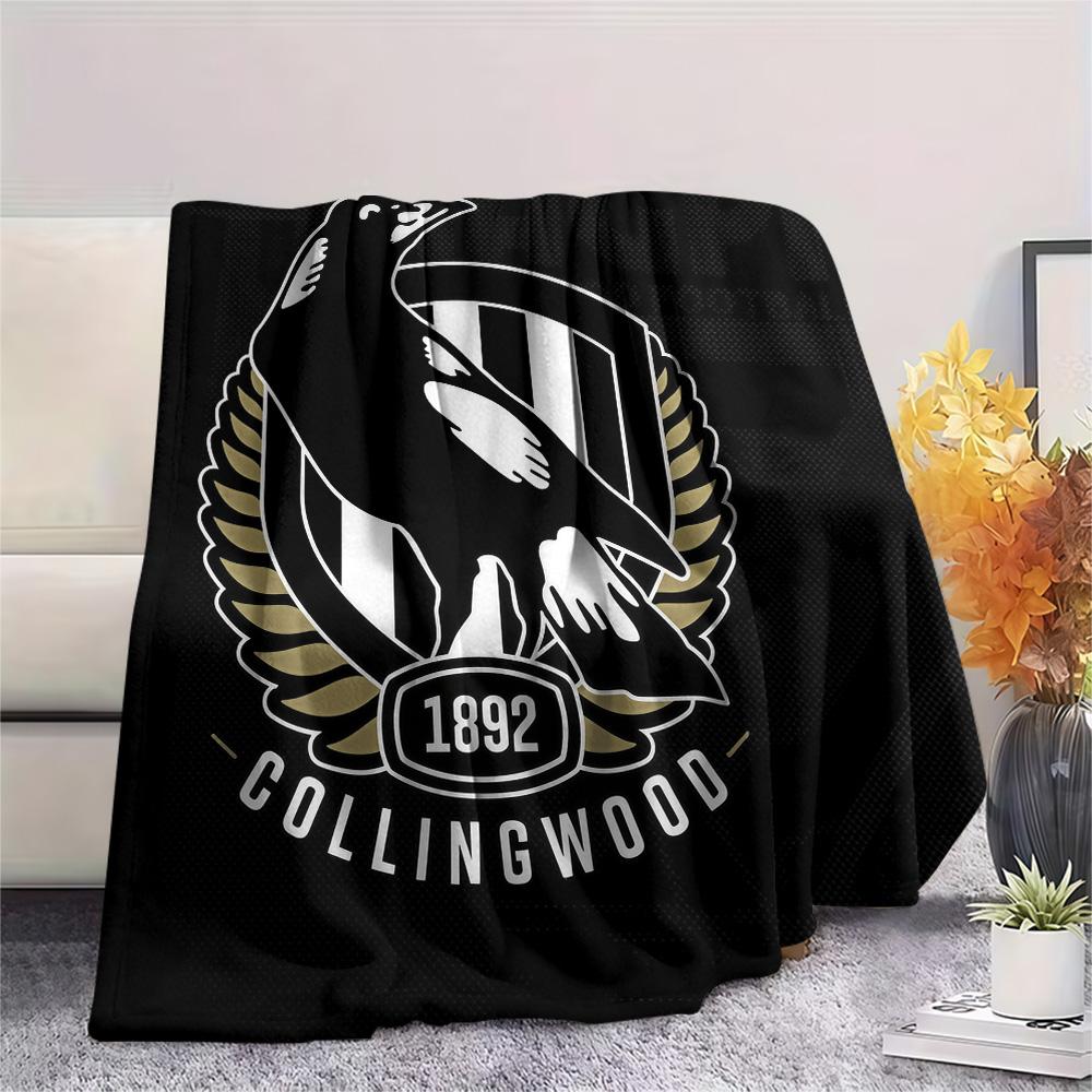 Collingwood Magpies  Print Flannel Blanket, High quality Comfortable for All Seasons, Home Decor, Warmth and Comfort