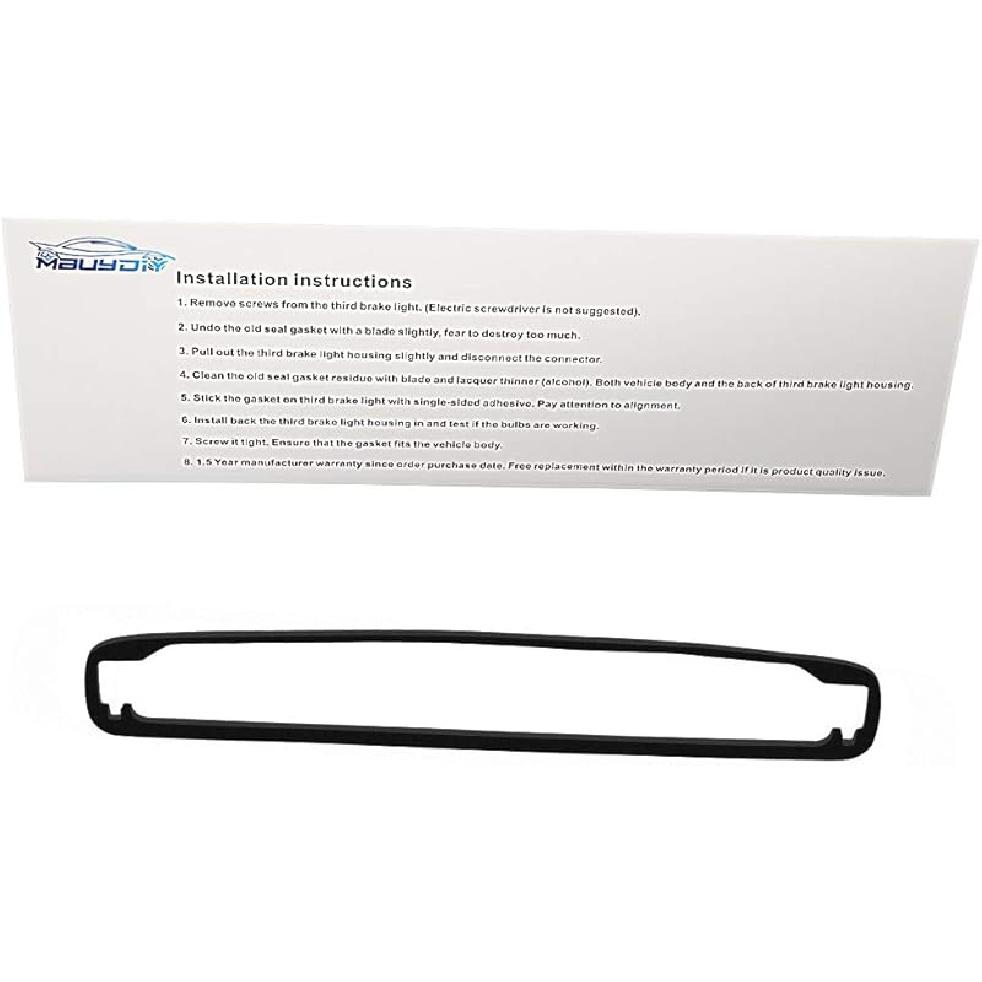 3rd Third Brake Light Gasket Seal Compatible with 2014-2018 Chevy Silverado 1500 GMC Sierra 2500HD 3500HD High Mount Stop Lamp Assembly, Single-Sided