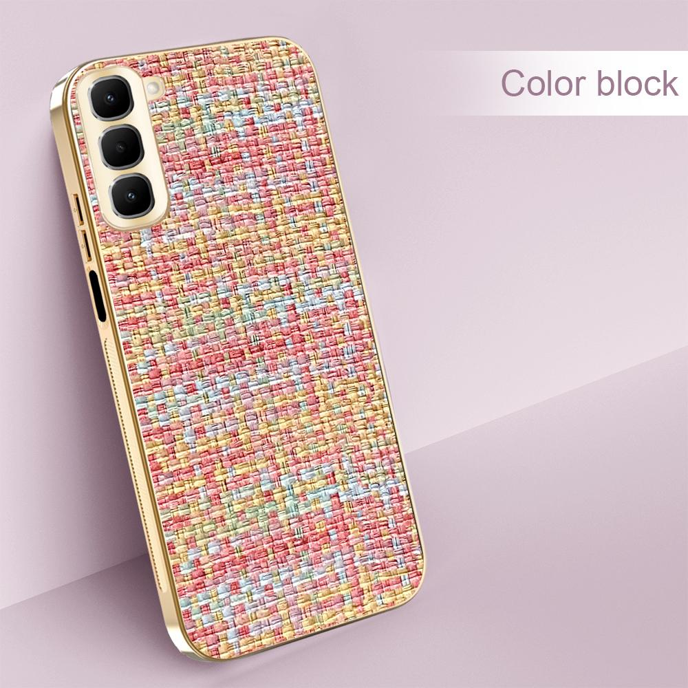 Luxury Elegant Woman Phone Case For Infinix Hot 70 60 Pro 60i 4G Electroplated Woven Camera Full-protect Anti-drop Protect Cover