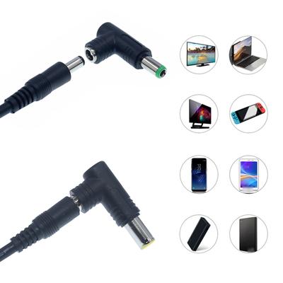 1 pz Adattatore connettore di alimentazione CC Angolo a 90 gradi 5,5 mm x 2,5 mm Spina femmina a jack maschio Convertitore accoppiatore per laptop