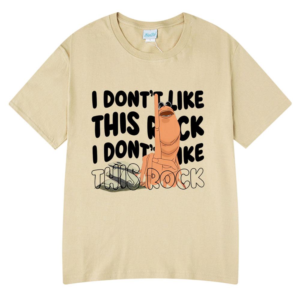 Marcus The Worm I Dont Like This Rock Funny Meme TShirt Summer Unisex Women Fashion Vintage Tshirts Cotton Short Sleeves T Shirts