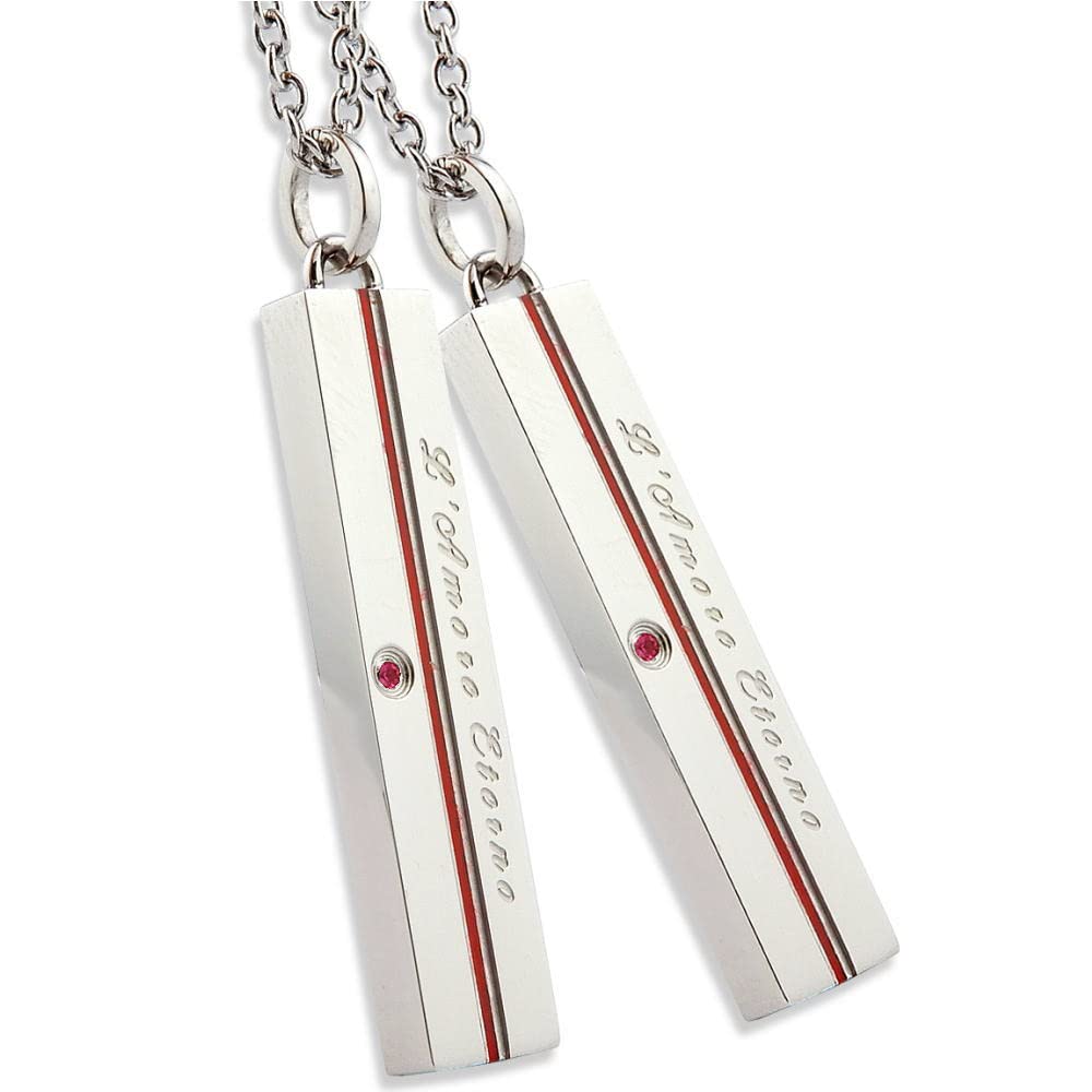 

Amore Pair Thread that connects two Message Pair Stainless Surgical Stainless Steel White Diamond Pair Anniversary steel width mm with Azuki 45 50 cm