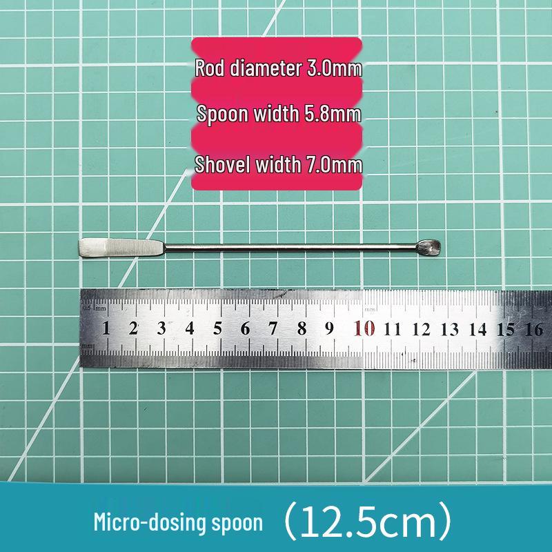Stainless Steel Double-Ended Micro-Dose Sampling Spoon for Laboratory Weighing