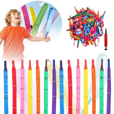 Rocket Balloons 100-Pack , 40-Inch Whistling Flying Party Balloons, Assorted Colors, Outdoor Kids Toys For Birthdays & Events