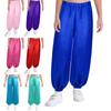 Girls Belly Dance Pants - Loose Satin Bloomers with Elastic Waistband for Stage Performance & Theme Parties