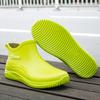 Men's short rain shoes non-slip trend student water shoes thermal rubber shoes kitchen fishing short rain boots women's