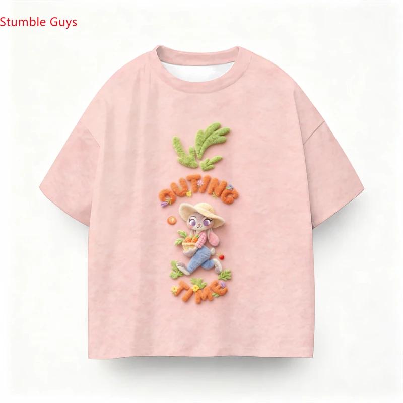 Zootopia Judy Hopps Children's T-Shirt Summer Cute Cartoon Print Casual Lightweight