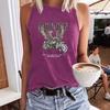 Women's Printed Sleeveless Halter Top Backless Sexy Loose Base Layer Vest