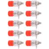 10pcs Banana Socket 4mm 0.2in Copper Screw Transparent Zinc Alloy Material Speaker Binding Post 30Vac‑60Vdc