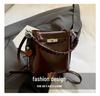 Herbst/Winter Retro Damen Wildleder Schulterhandtasche - High-End Mode Nische Bucket Bag