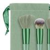 13pcs Makeup Brushes Set Synthetic Fiber Fluffy Strong Grasping Powder Eye Shadows Makeup Brushes Green