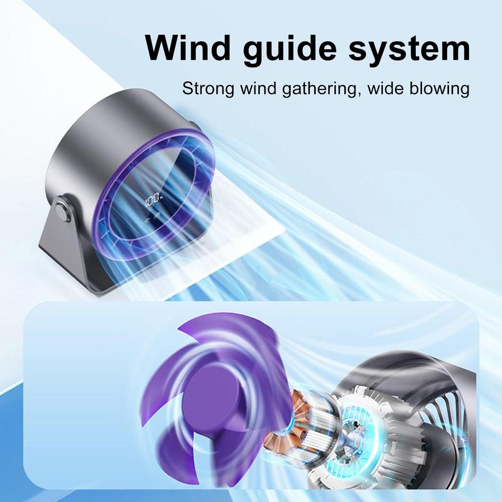 Desk Fans Small Quiet 100-Speed Portable Cooling Desk Fan Silent Ventilator With Adjustable 105-Degree Tilt Head For Room Travel