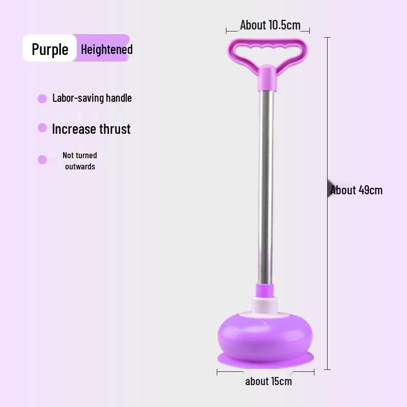 Strong Rubber Sewer Pipe Plunger: Bathroom & Toilet Clog Dredging Tool