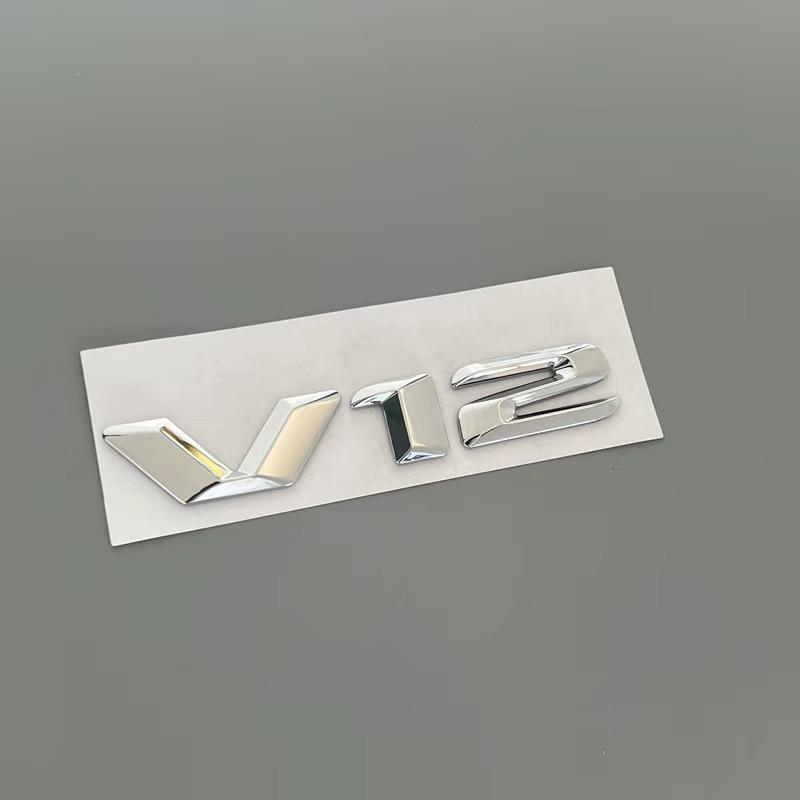 For Mercedes Benz V12 Car Fender Side Badge Tail Trunk Emblem Sticker for Mercedes Benz S Class S400 S300 S600 W210 W212 W204 W205 W207 W168
