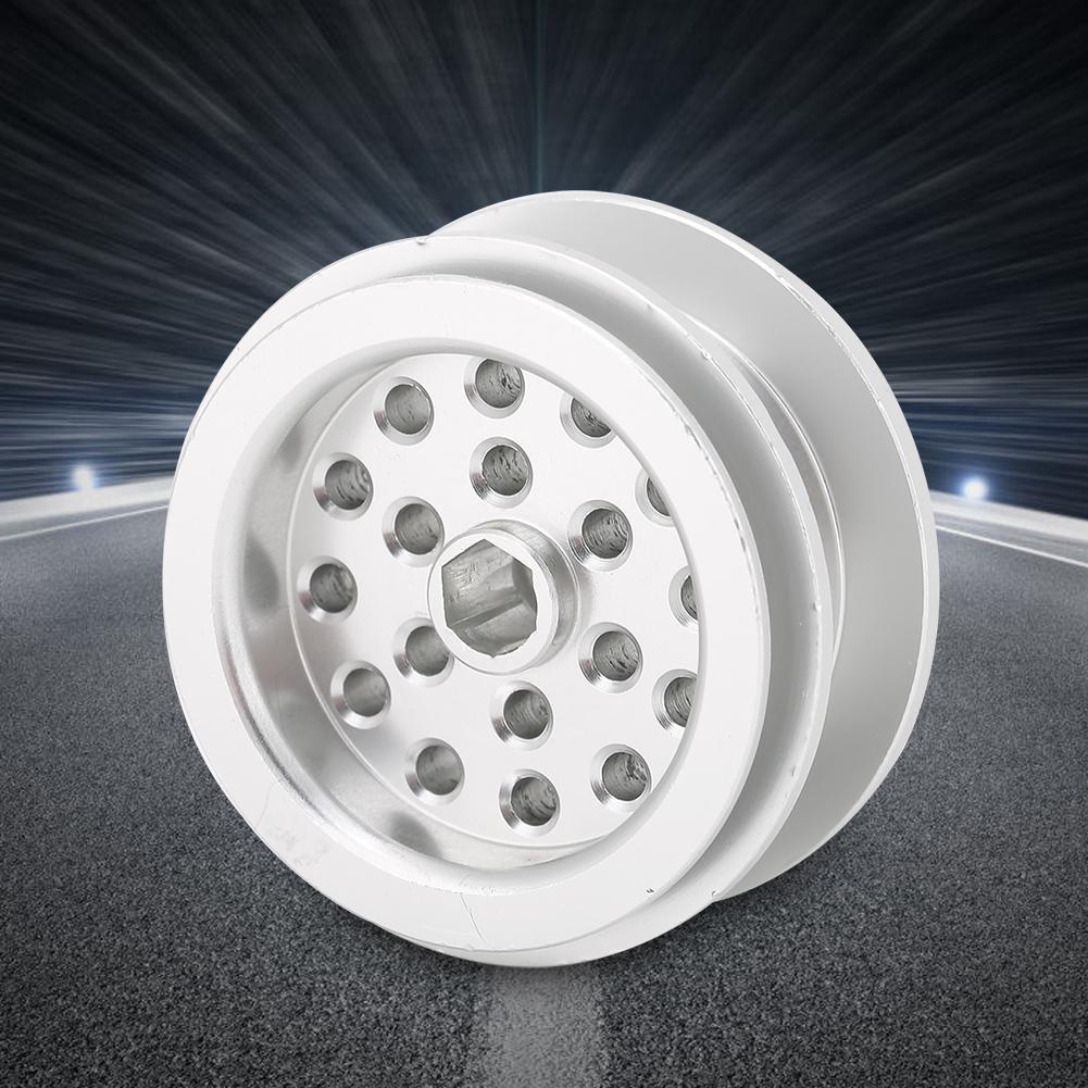 Metal Remote Control Toy Car Wheel Hub Accessory Parts Fit for 1 16 RC CarSilver 1pcs