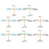 8 Stück Einfaches Flugzeugmodell Outdoor Segelflugzeug Spielzeug Gummibandbetriebenes Kleines Segelflugzeugmodell